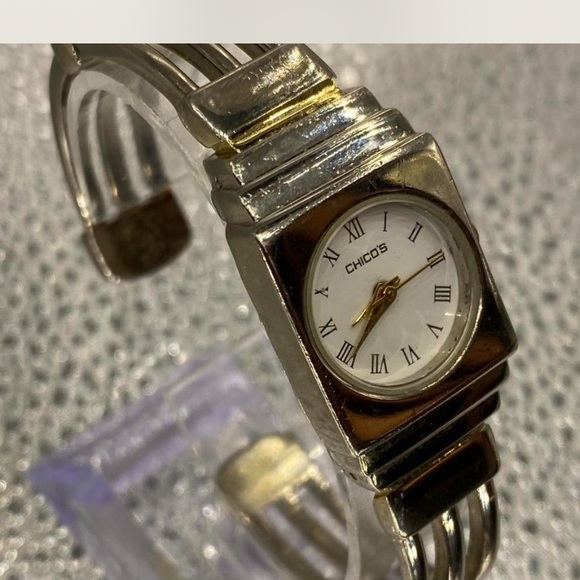 Chico's Two-Tone Rectangular Watch ^*^ - Picture 5 of 8